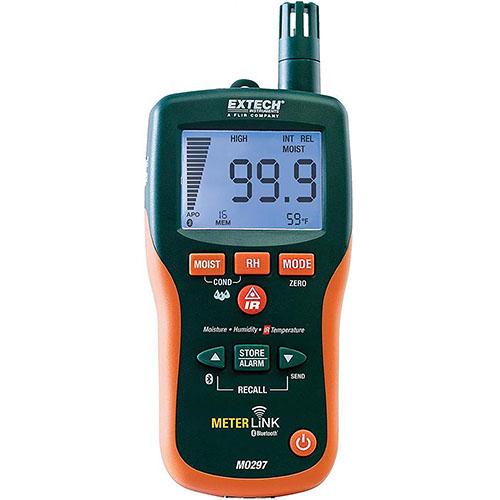 MO297 by Extech - Pinless Moisture Psychrometer