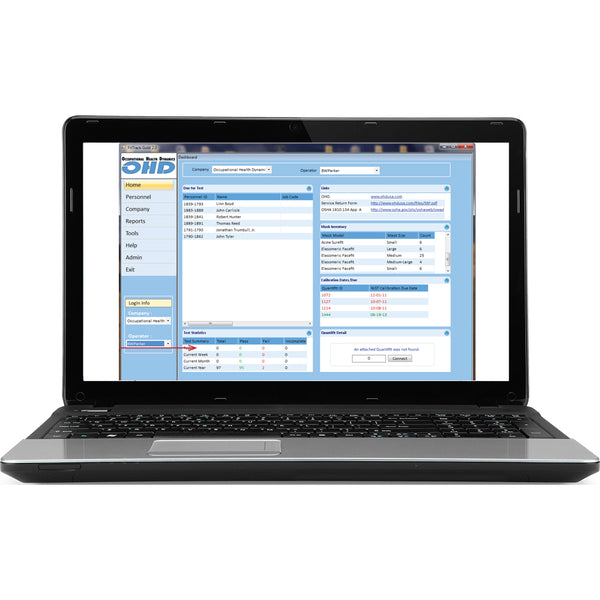 OHD FitTrack Respirator Fit Test Management Software
