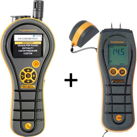 Protimeter Technicians Kit: Hygromaster2 + Surveymaster + Heavy Duty Hammer Electrode